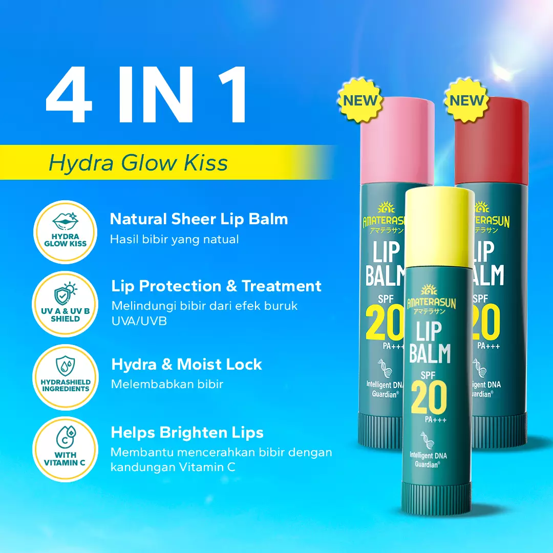 [BARU] AMATERASUN Sheer Tinted Lip Balm SPF 20 PA+++ PINK