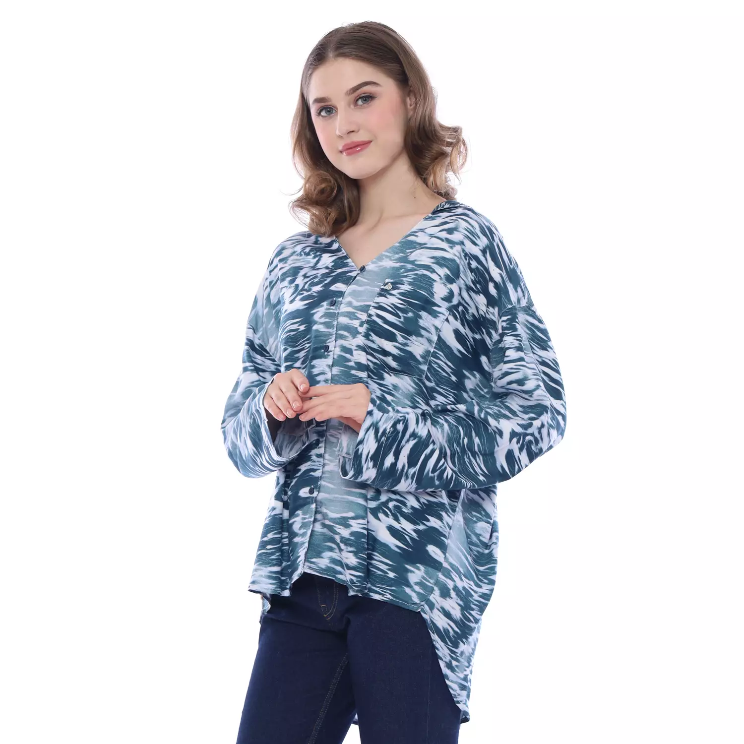Insight Kemeja Lengan Panjang Wanita Ripple Shirt Long Planet Surf