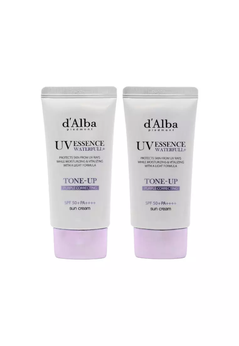 D'ALBA PIEDMONT SPF50+PA++++Tone-Up Purple Sun Cream Set (2pcs)  PURPLE