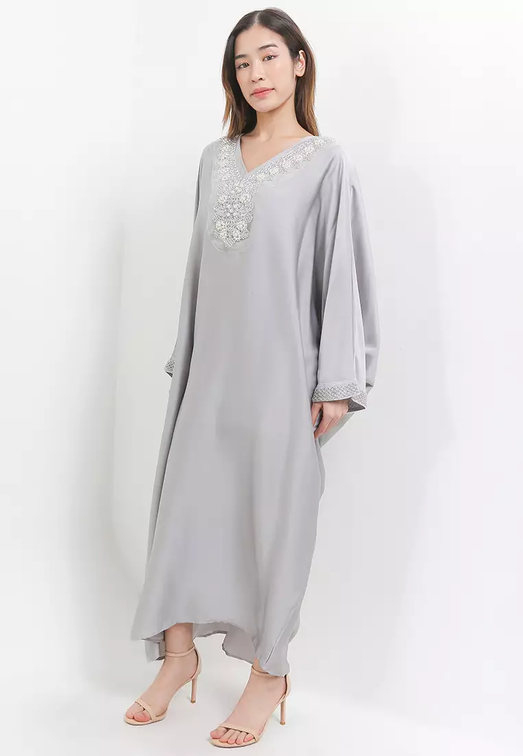 Embellished Silky Kaftan