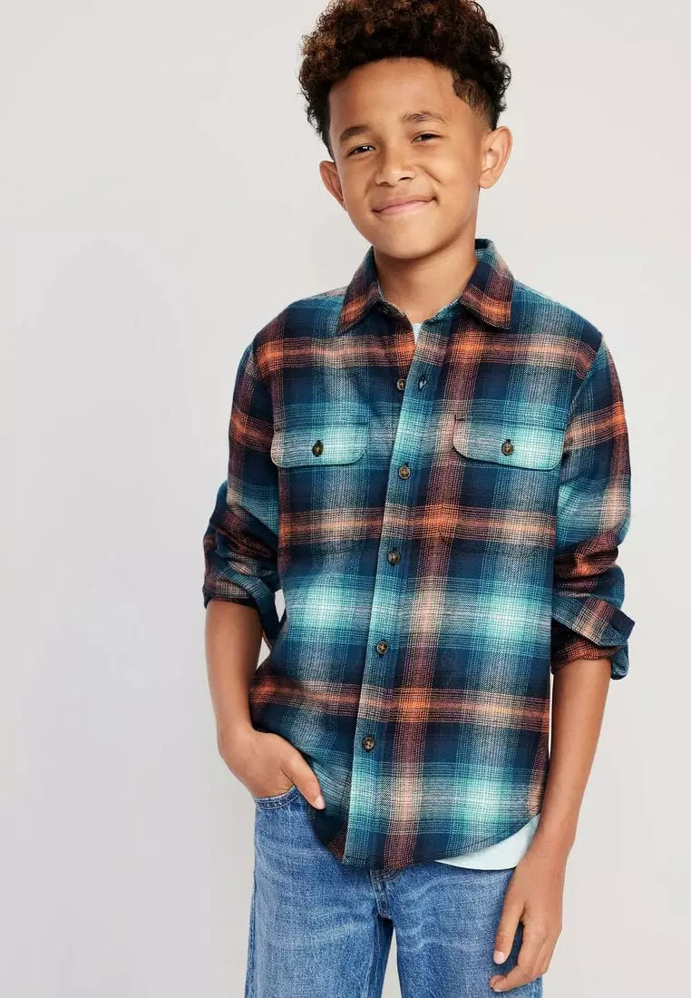 Buy Old Navy Soft-Brushed Flannel Pocket Shirt for Boys 2025