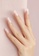 Pretty2u white and pink Pretty2u Press On Nail Short Oval Mani Elegant Lace Hollow Flower French Color 7FD8FBE569F5F5GS_2