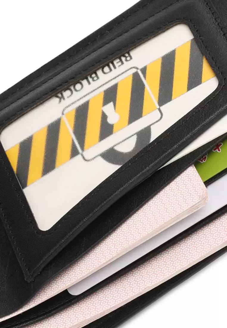 Men's Genuine Leather RFID Blocking Bi Fold Wallet (Dompet Bi Fold Pria Kulit Genuine RFID Blocking)