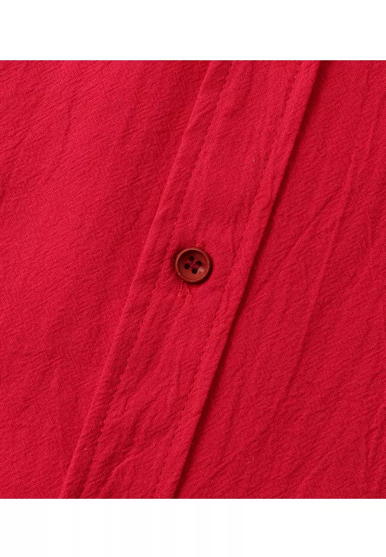 Loose Square-neck Linen Shirt YL-SKD01