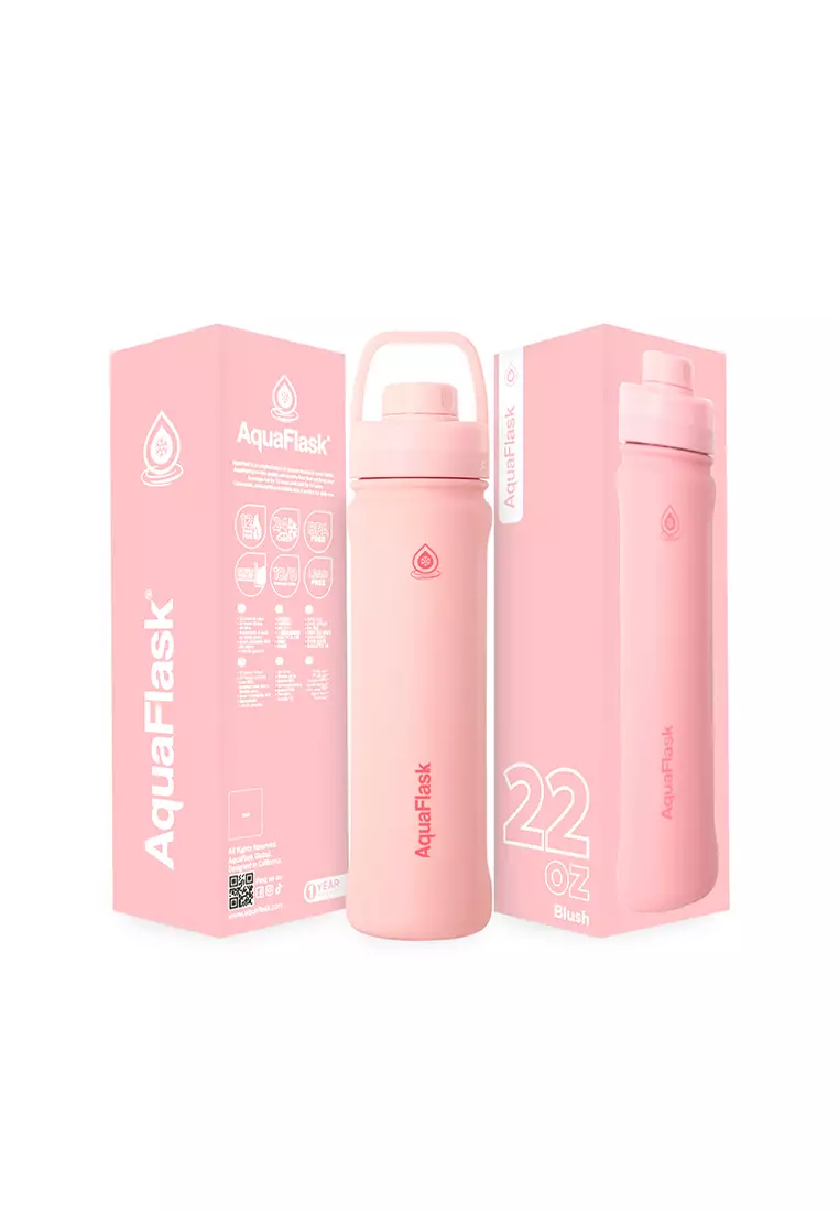 22oz Blush New Sports Lid Bottle Wide Mouth Vacuum Insulated Stainless Steel Drinking Water Bottle