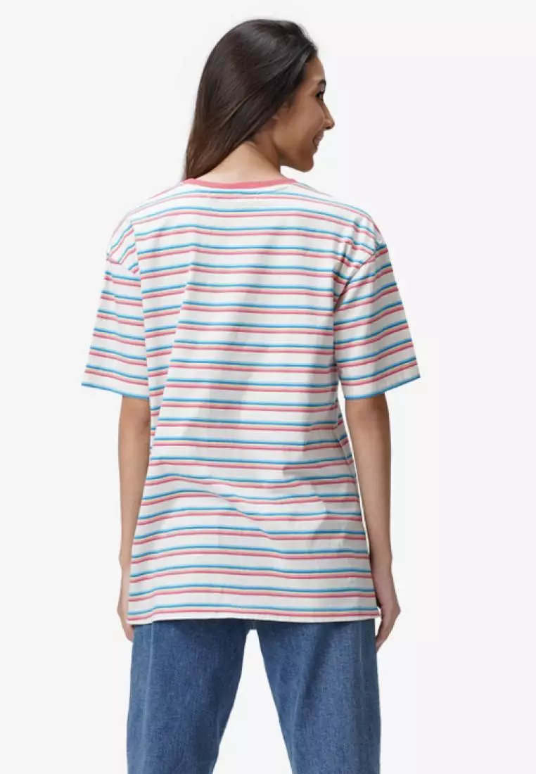 rainbow striped t shirt women's