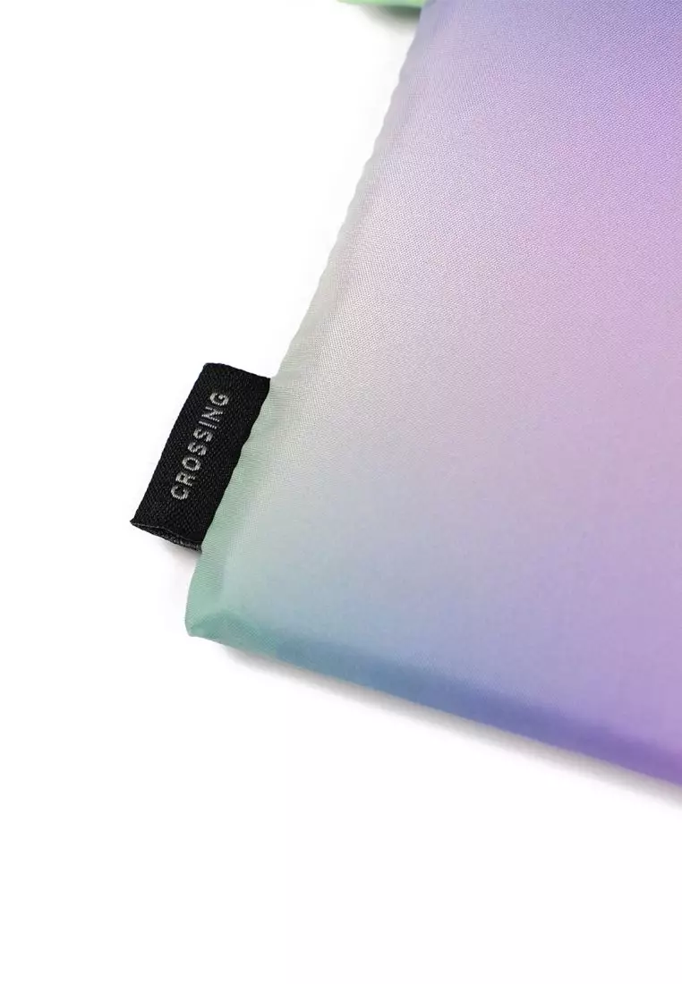 Crossing Recycled Foldable Bag - Ombre Dream - Lime/Purple