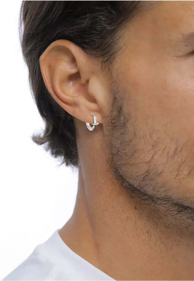EXCLUSIVE Anting Perhiasan Perak 925 Pria Creole Star