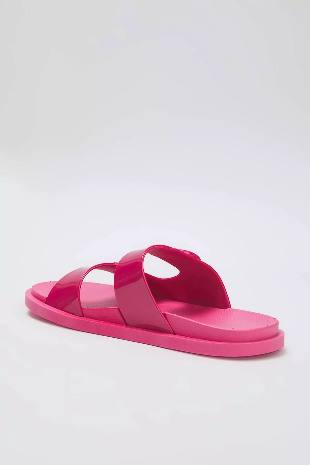 Fuchsia Double Band Buckle Detail Women's Slippers Takss25Te00060