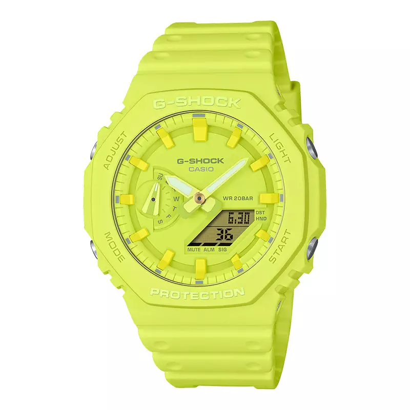 Jam Tangan Wanita Casio G-Shock X ITZY GA-2100-9A9DR CasiOak Tone On Tone Series Analog Digital Dial Resin Band