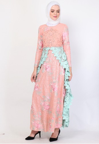 Jual Bibiq Bibiq Gamis Brokat Sequin Original Zalora Indonesia