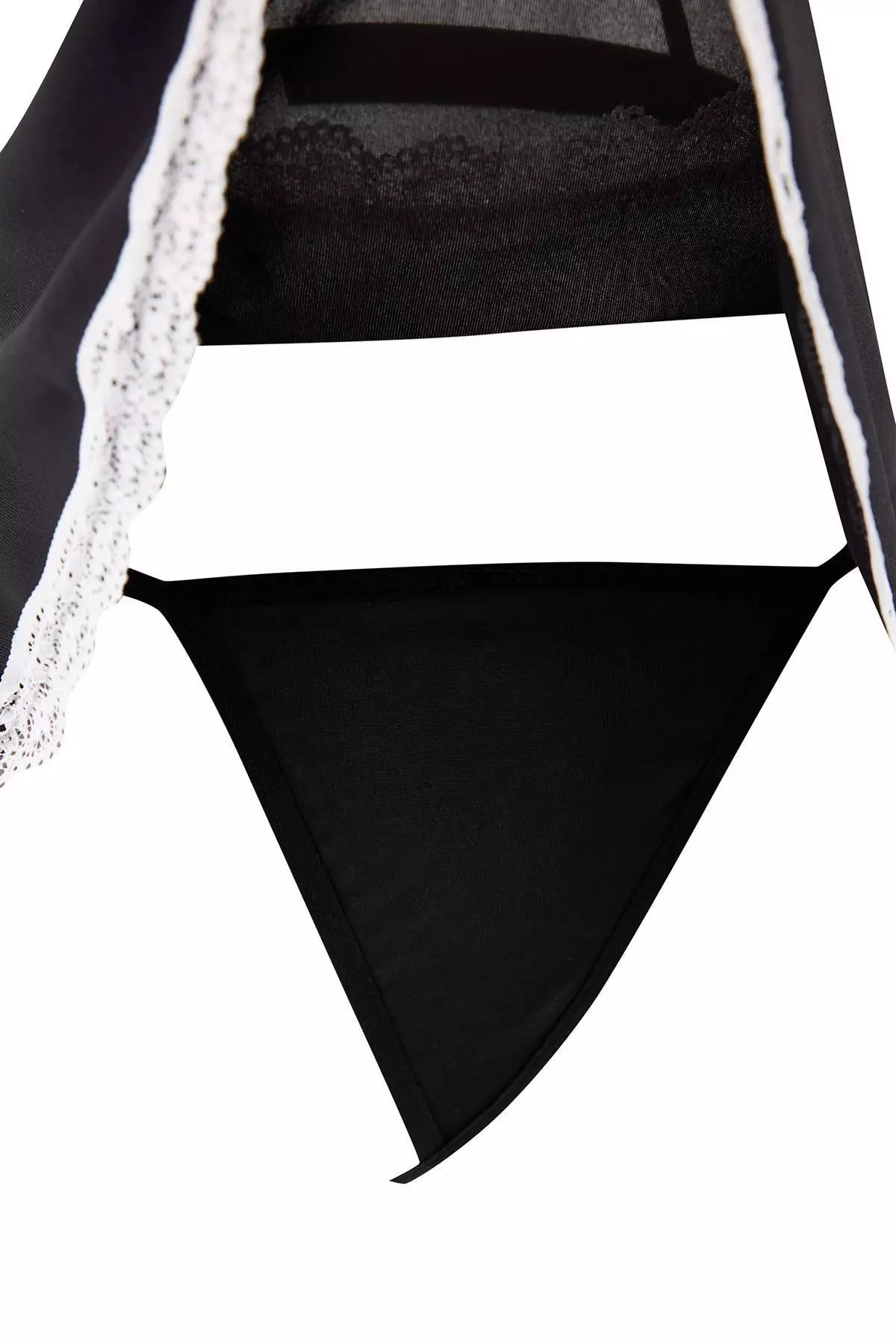 Black Lace Detailed Capless Fancy Underwear Set Thmss26Cc17
