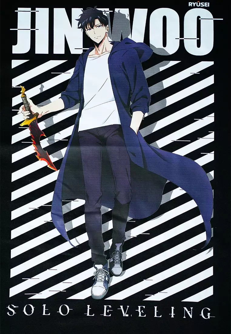 Ryusei x Solo Leveling | Tshirt Sung Jinwoo Black