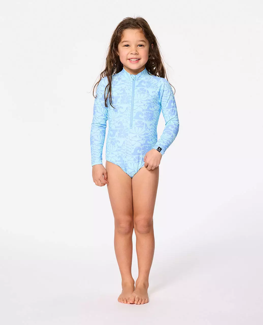 Rip Curl Kids Artist Of The Search Oceanic Long Sleeve Surf Suit Swimsuit - Girls (1-8 Years) - Teal