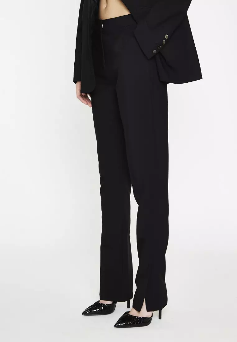 Black Straight Leg Trousers