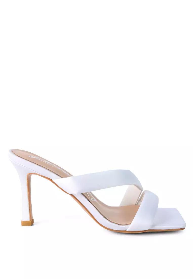 Buy London Rag Cream Satin Cross Strap Heels Online ZALORA Malaysia