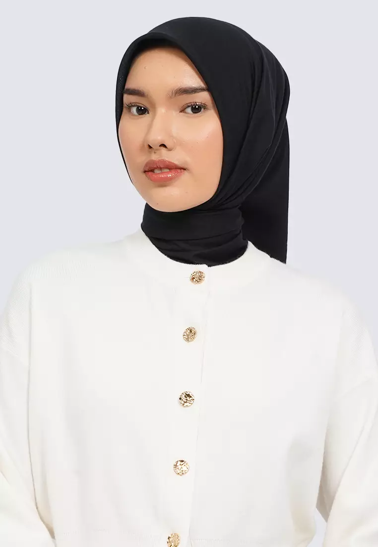 Embroidery Flower Scarves Black