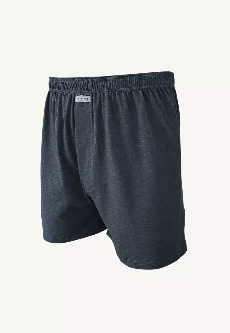 Premium Cotton Inside Men's Garter Boxer Shorts Carib - Shadow (Single Pack)