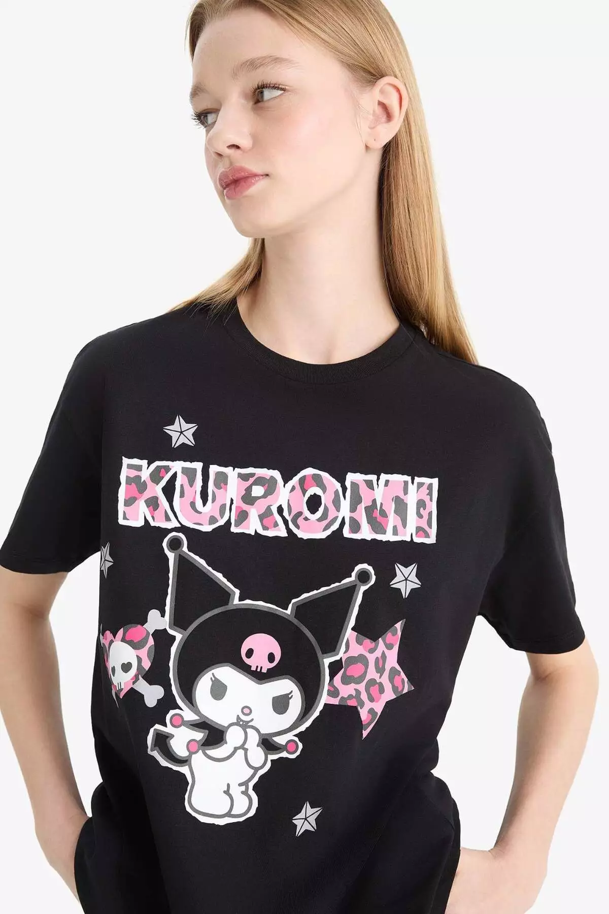 Coool Kuromi Oversize Wide Fit Crew Neck Short Sleeve T-Shirt F1949Ax25Sm