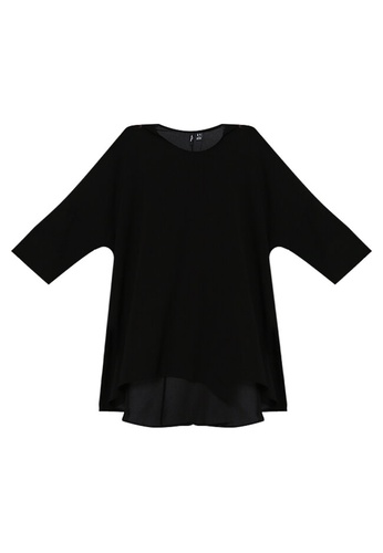 Vero Moda black Plus Size Kinsley Sleeves Long Blouse FC221AA5E5F45FGS_1