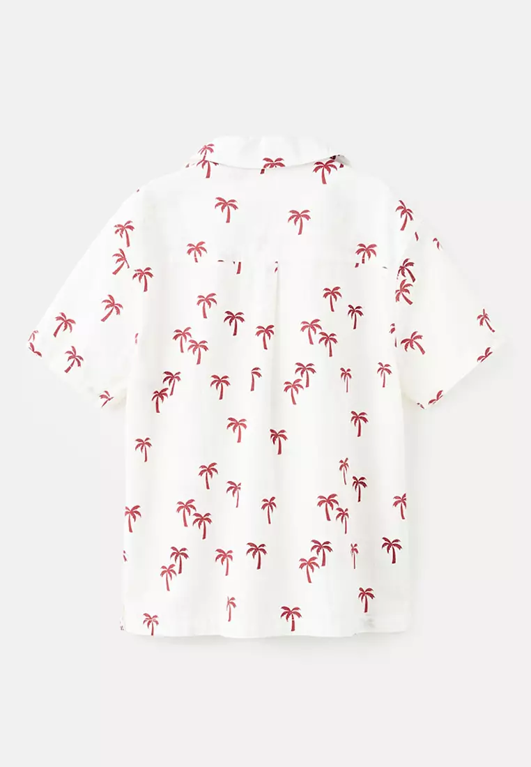 Palm Trees Design Cotton Shirt