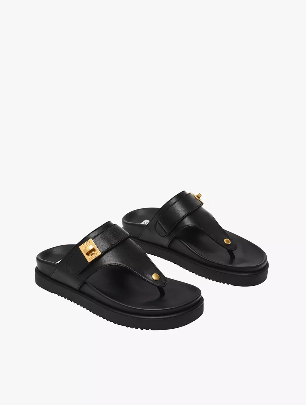 Steve Madden TUNED-IN Flat Sandals - Black