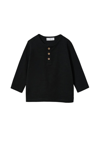 MANGO BABY black Buttoned Long Sleeve T-Shirt 79ADBKAF7DB1AEGS_1