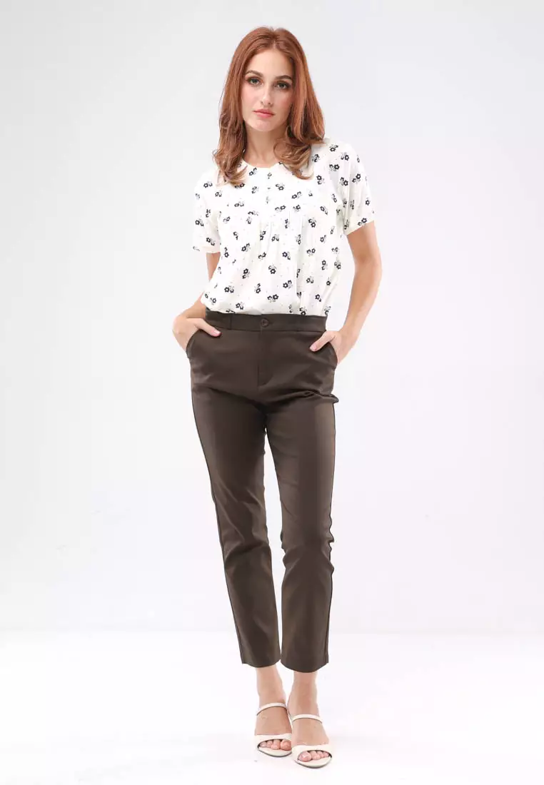 Colored Hw Straight Cut Slacks