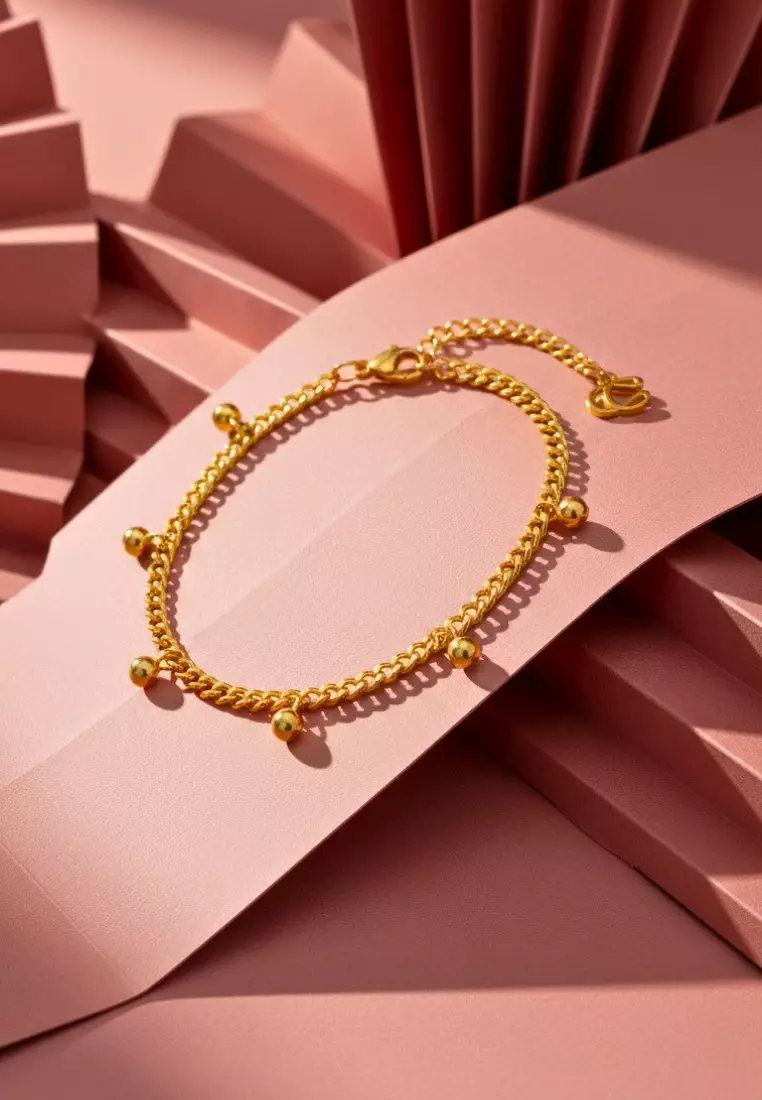 Blessed Chime "铃韵" Charm Chain Bracelet in Gold