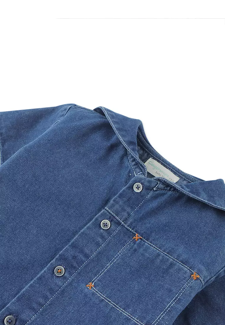 Baby Romeo Button-Down Shirt With Sailor Collar
