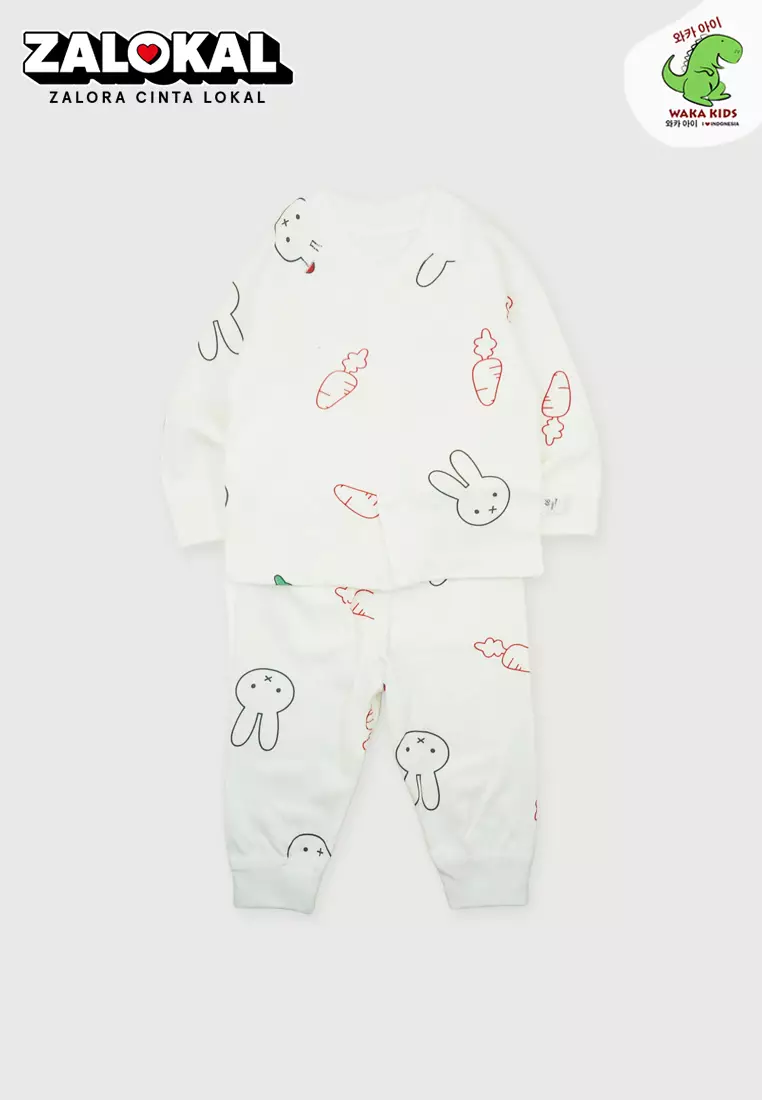 Jual WAKAKIDS Wakakids Setelan Bayi Baju Lengan Panjang One Set Piyama ...