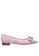 PRODUIT PARFAIT pink Glitter pointed toe bow ballerina B5129SHB042E7AGS_1