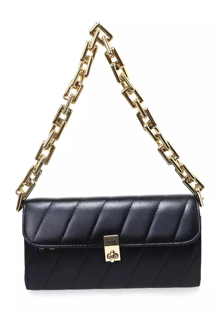 Werlyn Tas Selempang Wanita Cassanova Casual Large Storage Material Leather ORIGINAL - Black