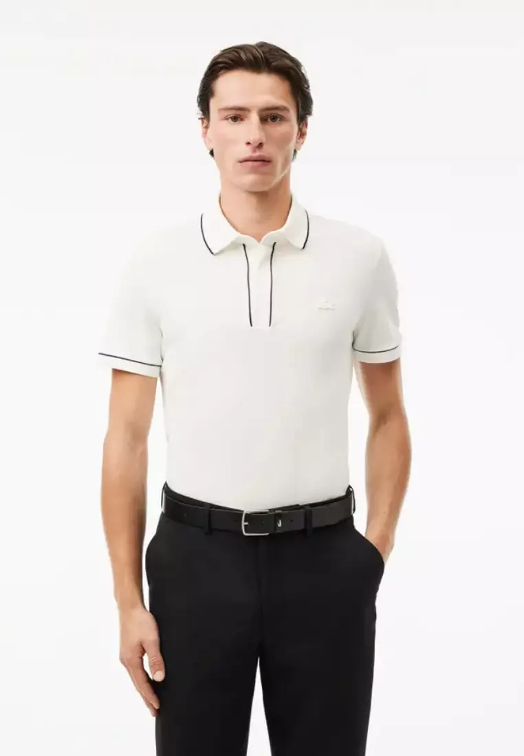 Smart Paris Stretch Cotton Contrast Trim Polo Shirt