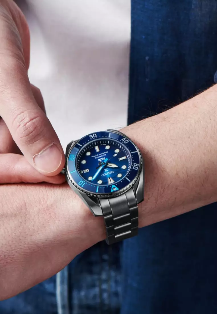 精工 Prospex「Great Blue」相撲潛水 PADI 特別版自動腕錶 SPB375J1