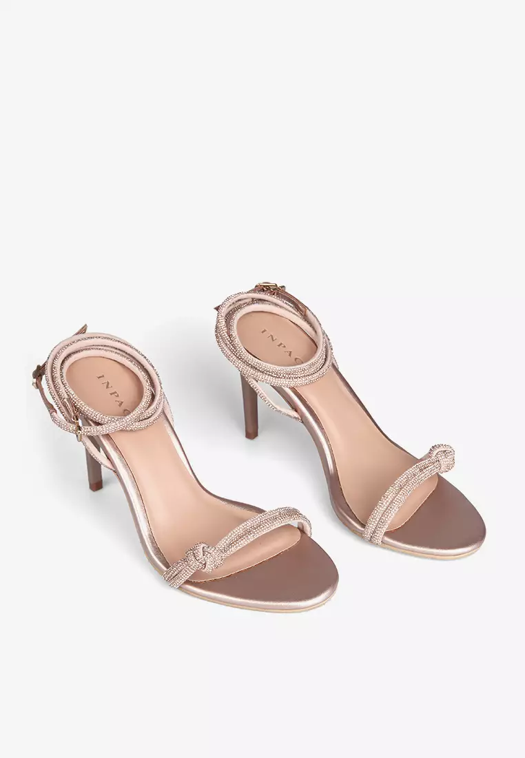 Safron Strappy Crystal Embellishment Party Heels