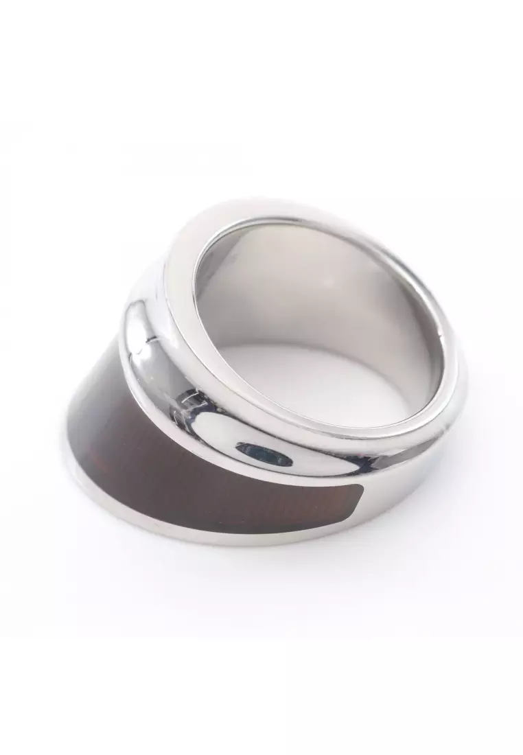 Buy Hermès Pre-Loved Hermès Equus ring ring Silver Dark