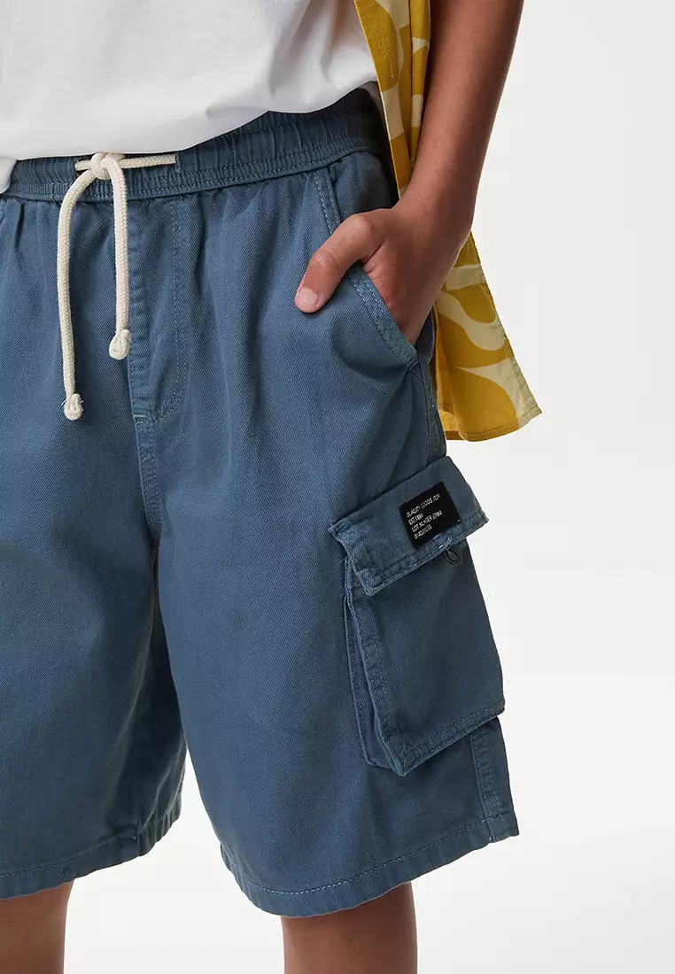 Pure Cotton Cargo Shorts