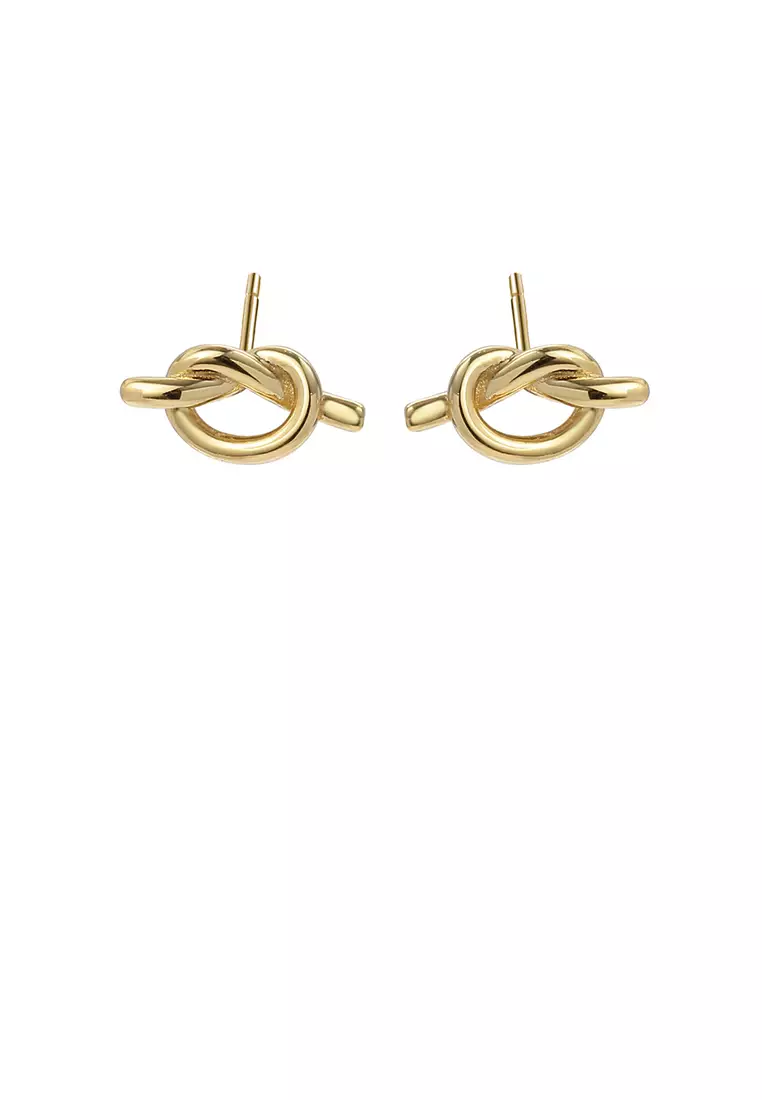 Buy Glamorousky 925 Sterling Silver Plated Gold Simple Creative