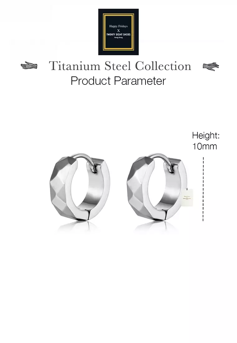 Unisex Titanium Steel Hoop Earrings JW FA-EK012