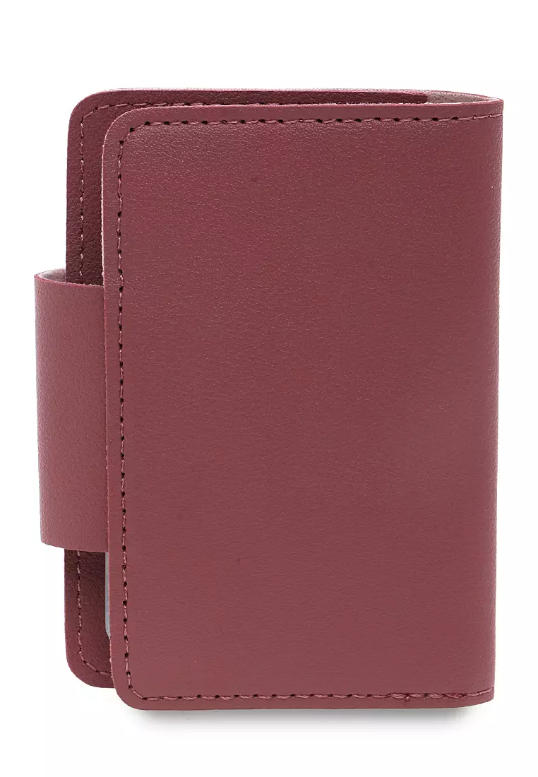 Card Wallet Bermotif Design Cute Simple Dompet Wanita Premium Quality - Pink Tua