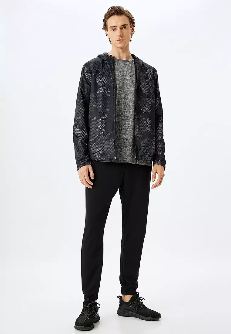 Waist Tie Zipper Pocket Jogger Sports Sweatpants