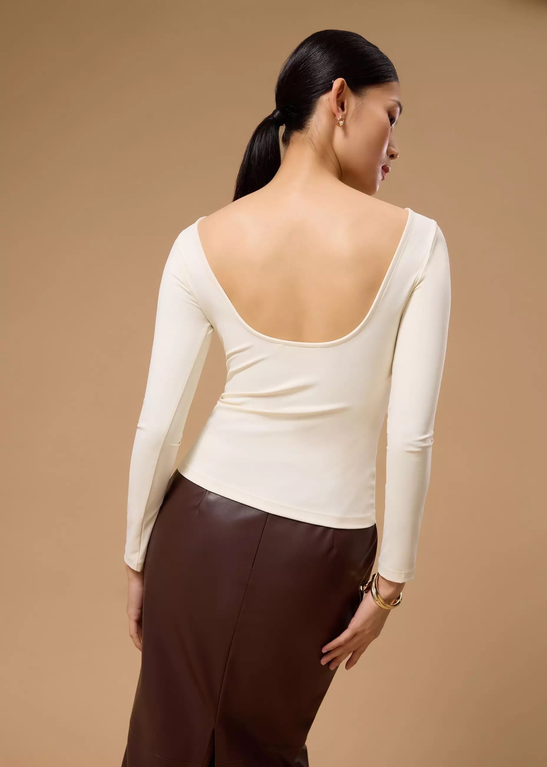 Atasan Wanita - BraFree by LB Xinyi Jersey Boat Neck Fitted Tee