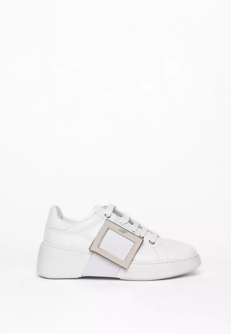 Discount on Roger Vivier  shoes - SKU: Viv' Skate Metal Buckle Sneakers In Soft Leather Sneakers