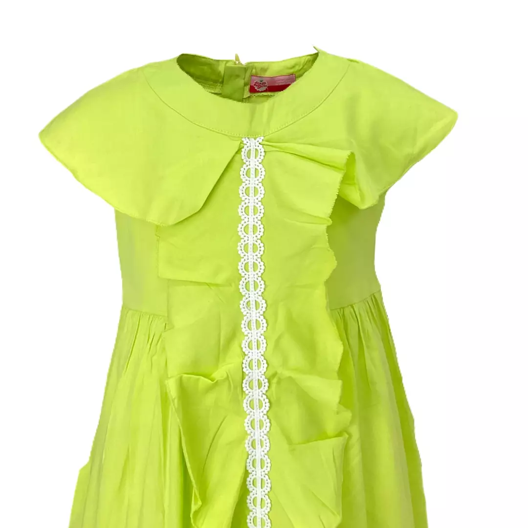 Pingu Long Dress Anak Perempuan Polos Hijau 91003430