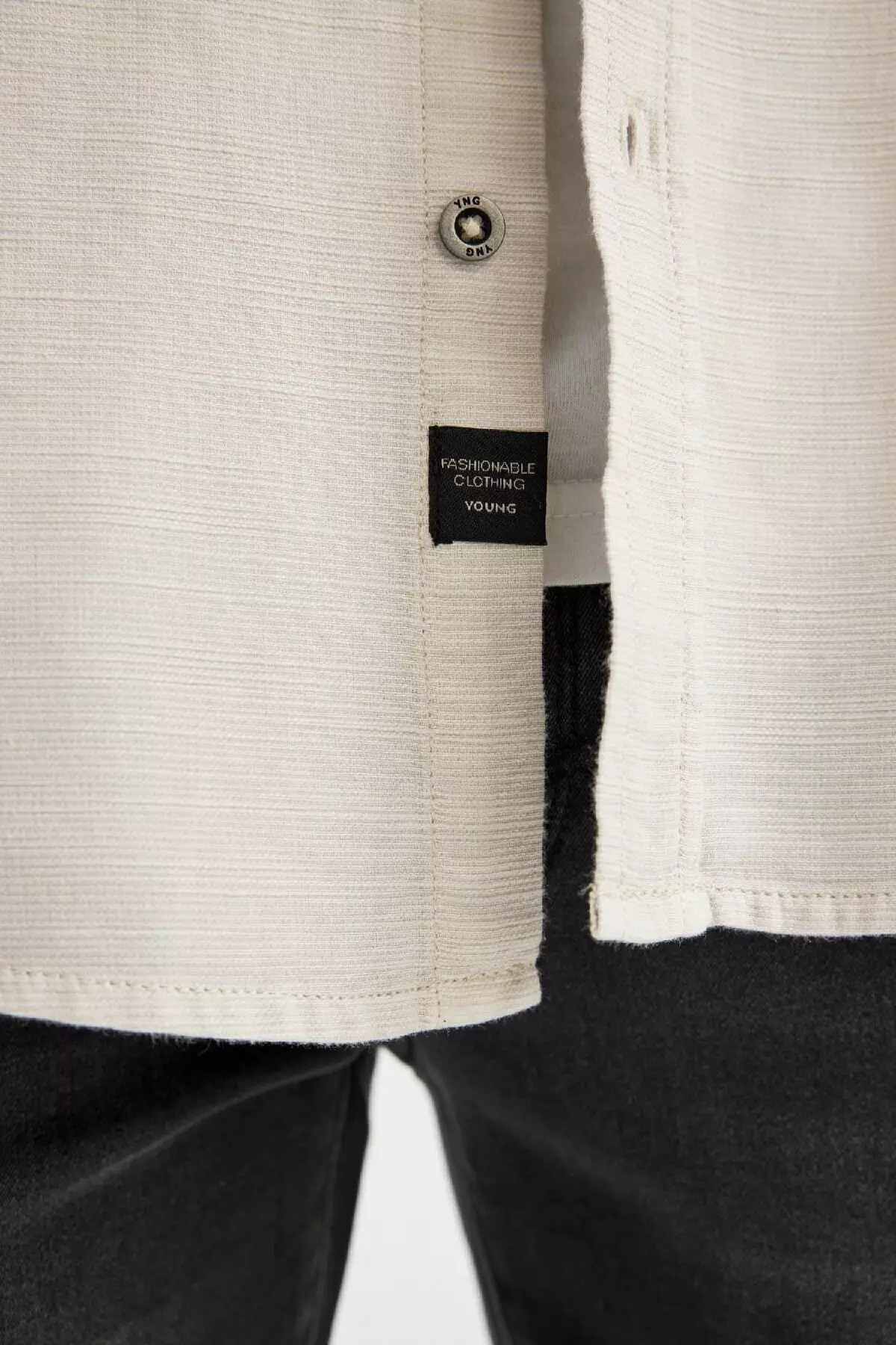 Slim Fit Slim Fit Cotton Basic Plain Long Sleeve Shirt A4644Ax24Au