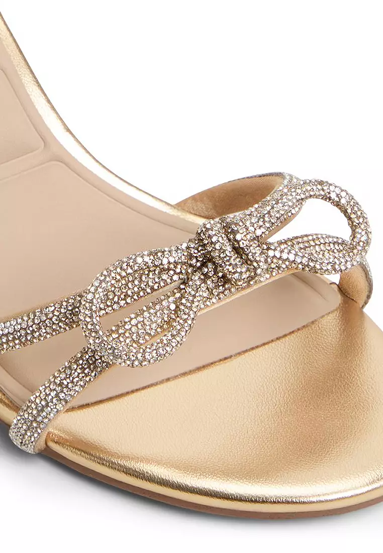 Bouclette Ankle Strap Block Heels