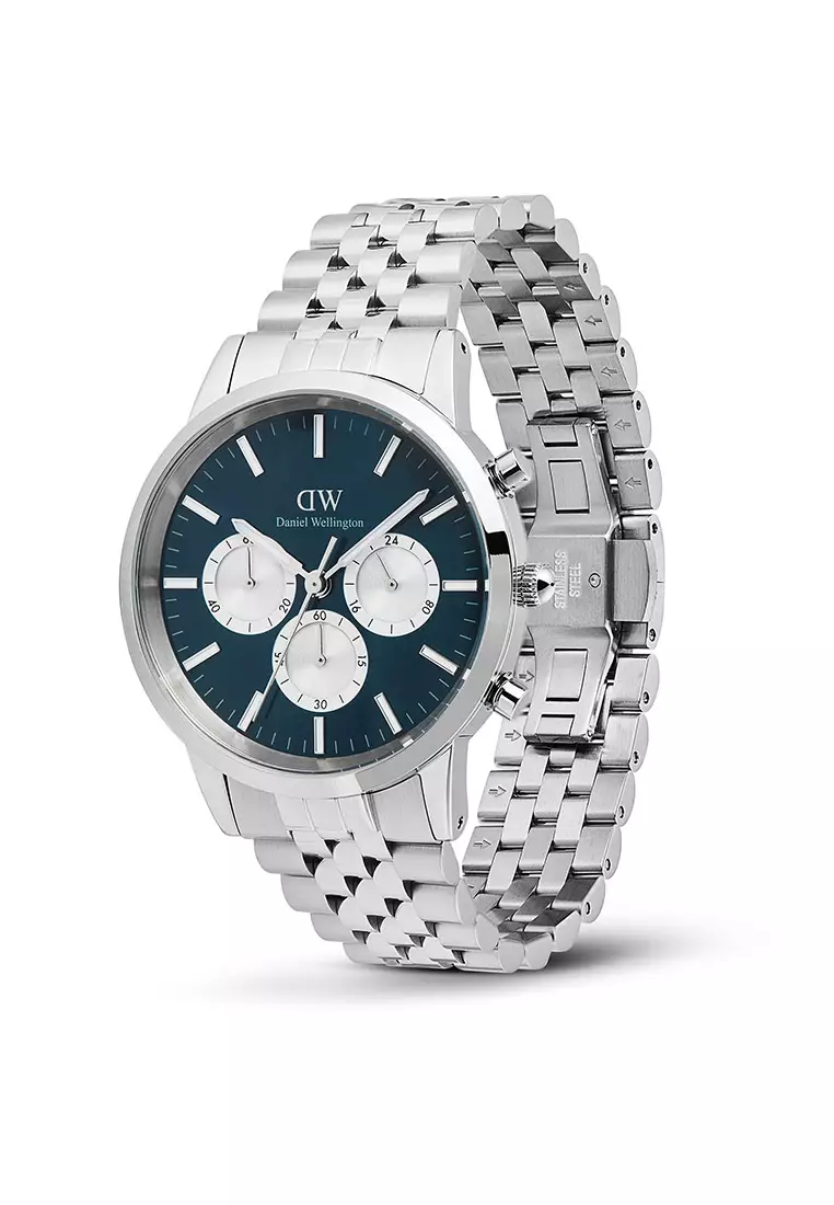 Iconic Chronogprah 42mm Arch 5-Link Arctic Panda Silver Men Watch stainless steel watch DW Official Authentic Original