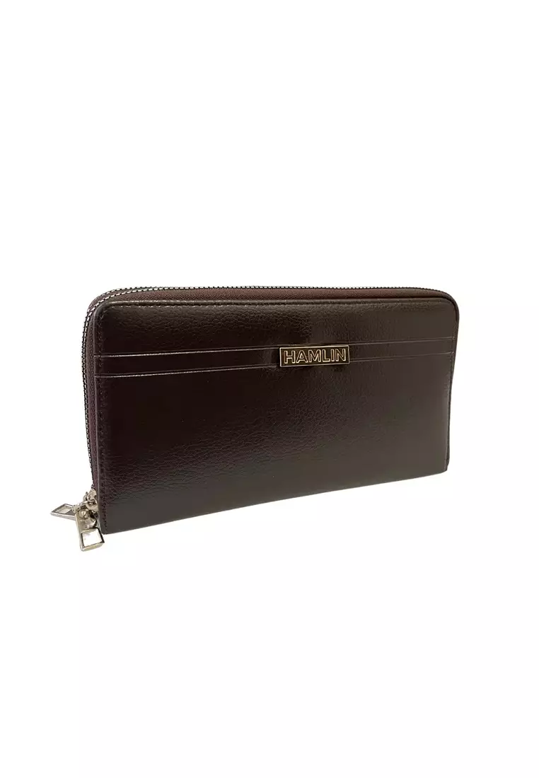 Athena Dompet Clutch Wanita Many Space Material Leather Kulit ORIGINAL - Brown