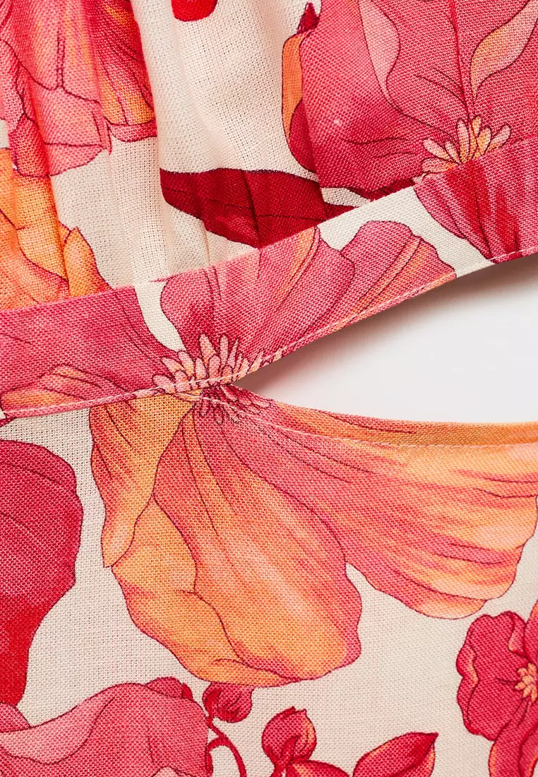 Flower Dress With Openings